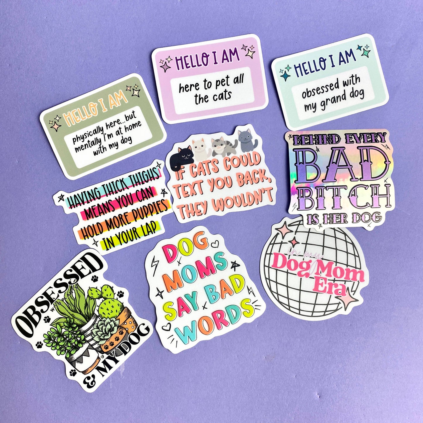I Am Physically Here, Mentally With My Dog Sticker