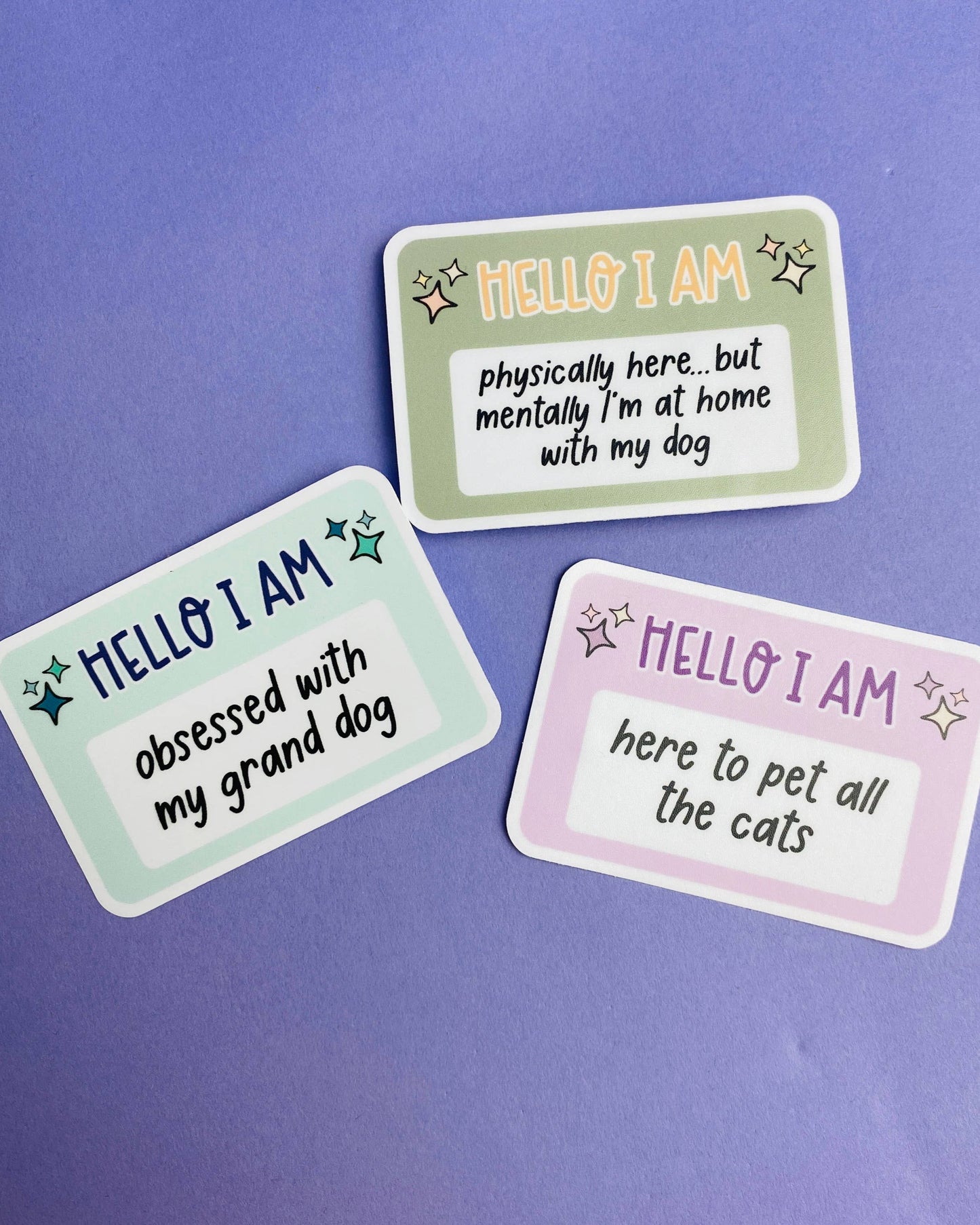 Dog Mom, Sticker, Funny Sticker, Sassy Sticker, Funny Dog Mom, Dog Mom Gift, Hello I Am, Name Tag