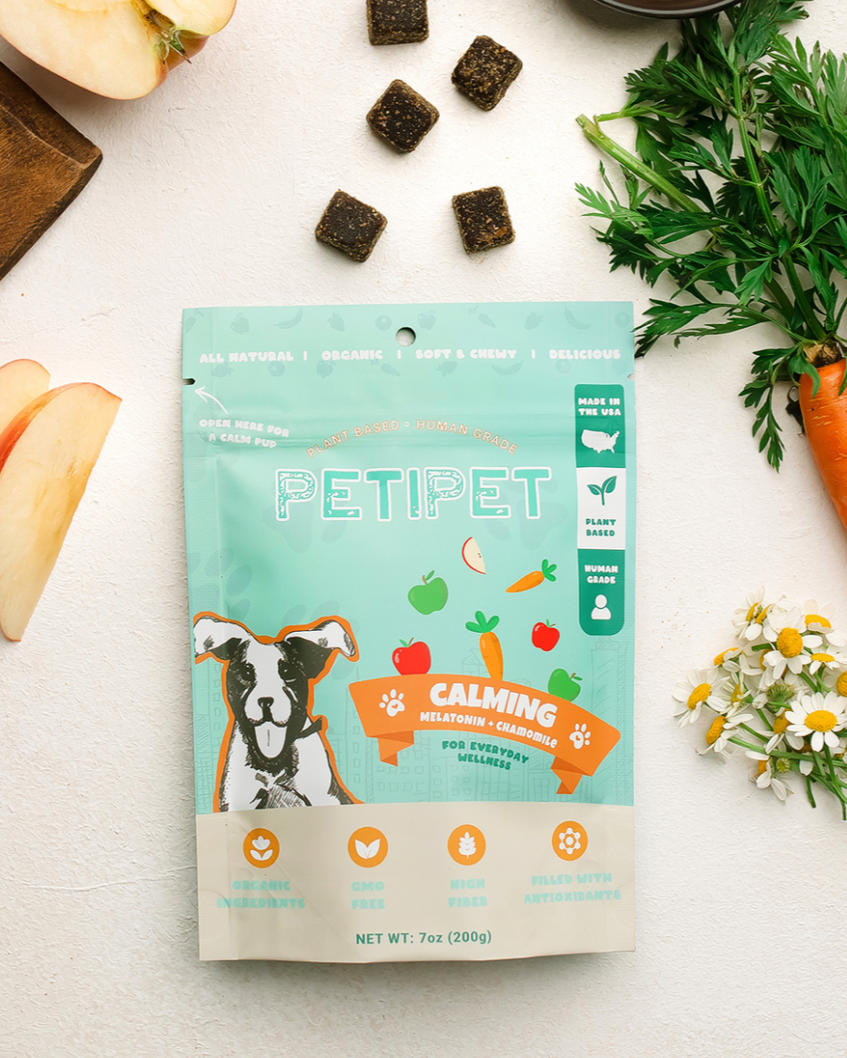 calming melatonin chamomile organic human grade dog treats ingredients