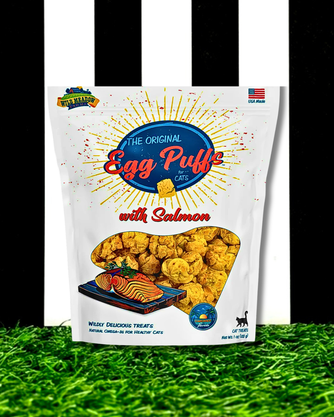 Cat Treat Egg Puff Salmon Single Ingredient Healthy Treats