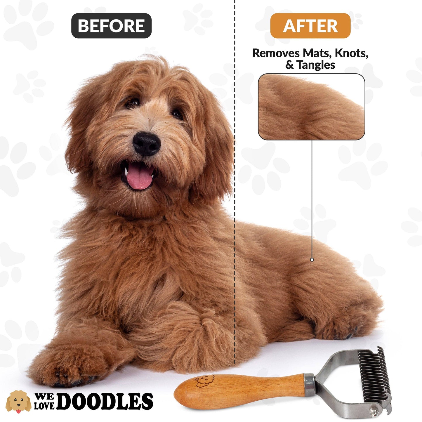 Dematting Tool Dematting Brush Doodles Dogs Detangling Dog Hair Comparison