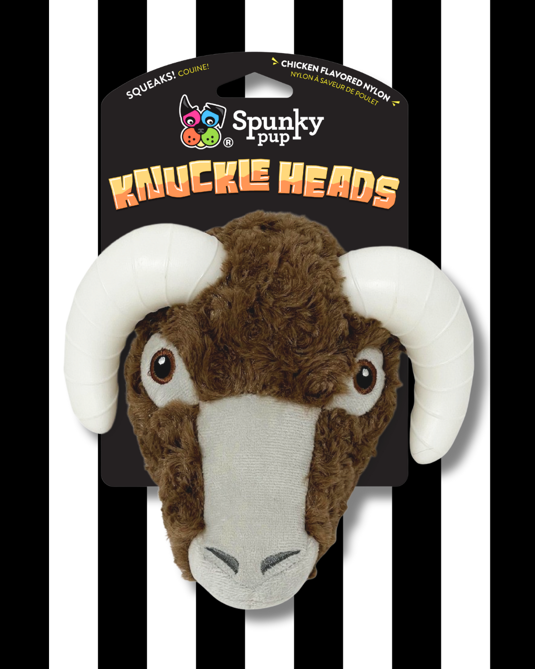 knucklehead ram dog toy spunky pup