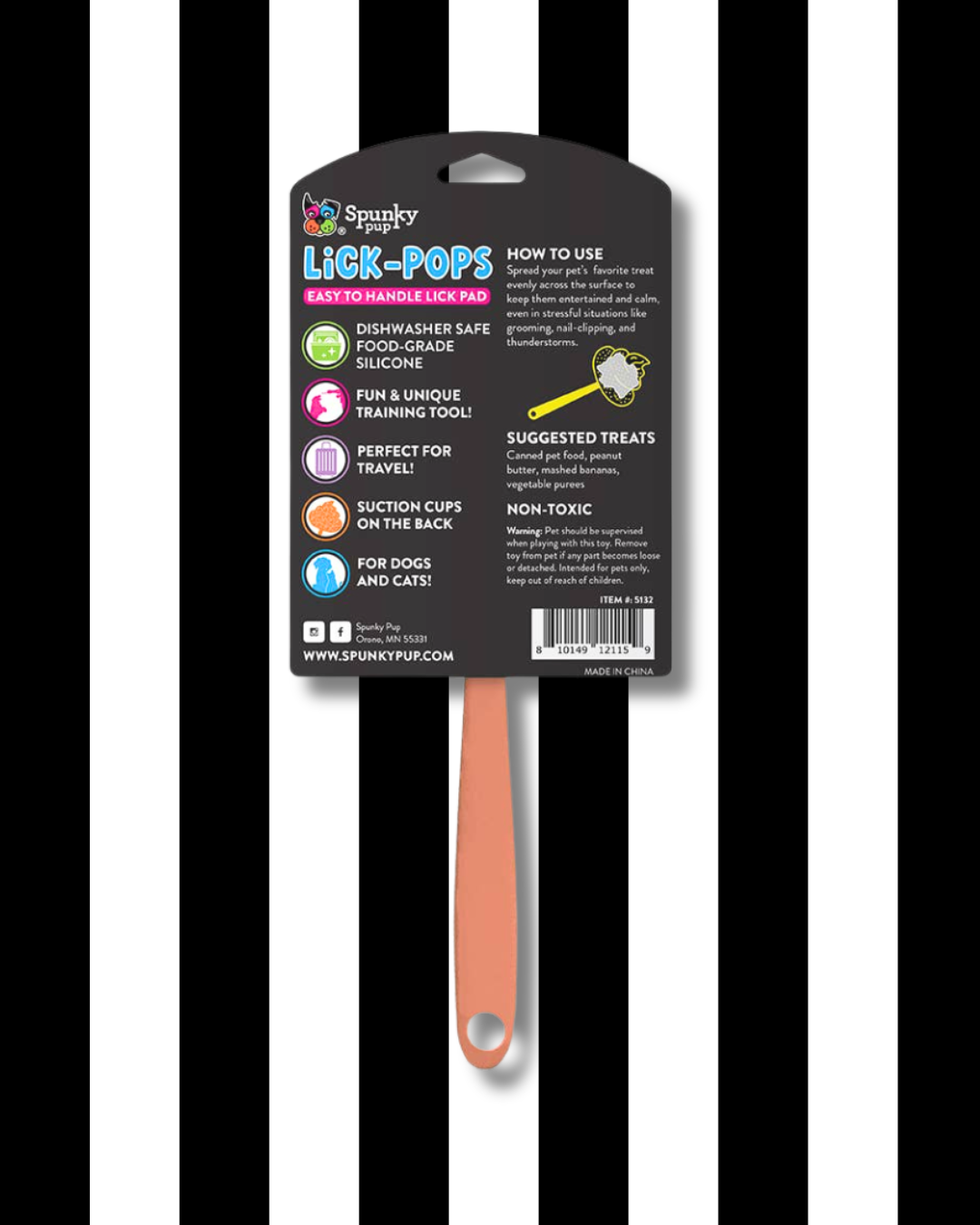 lick pops easy to handle lick mat poop emoji back