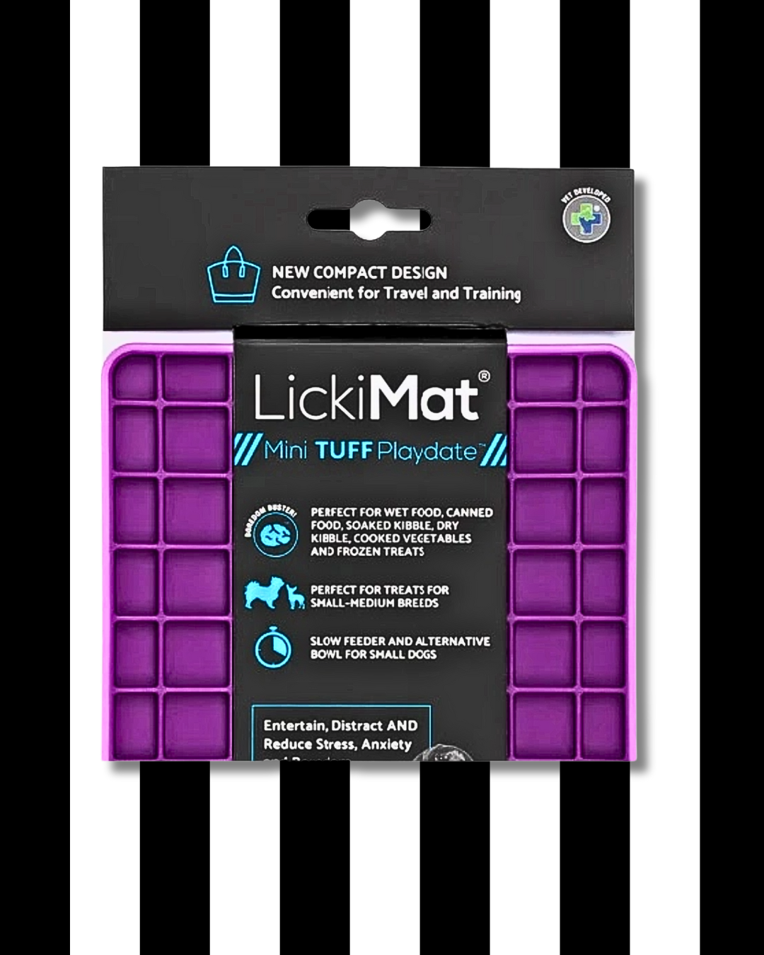 lickimat mini tuff playdate purple training travel size