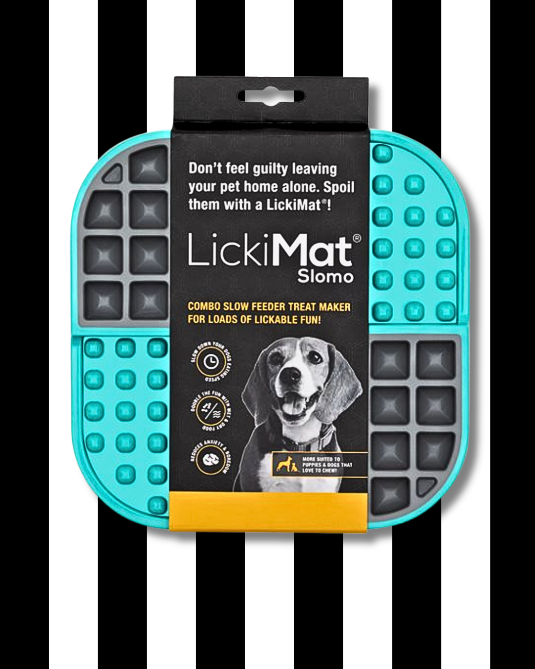 lickimat slomo textured enrichment slow feeder licky mat turquoise