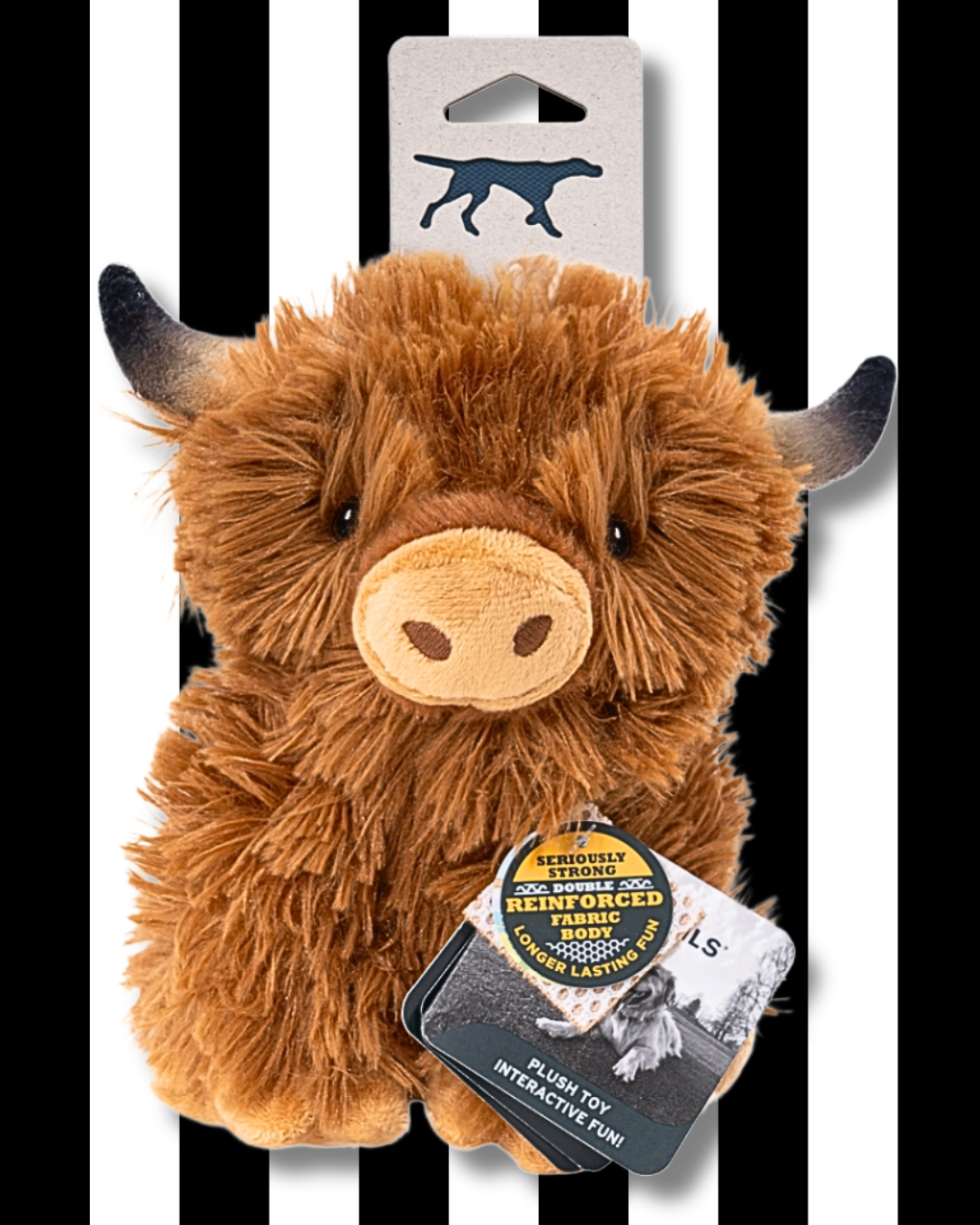 plush dog toy highland cow interactive