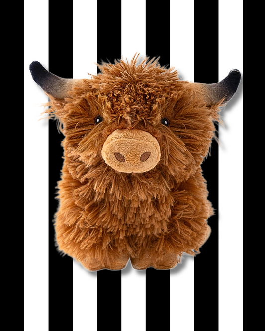 plush dog toy highland cow interactive