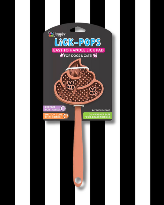 lick pops easy to handle lick mat poop emoji