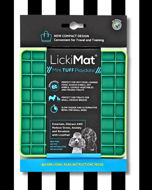 lickimat mini tuff playdate green training travel size