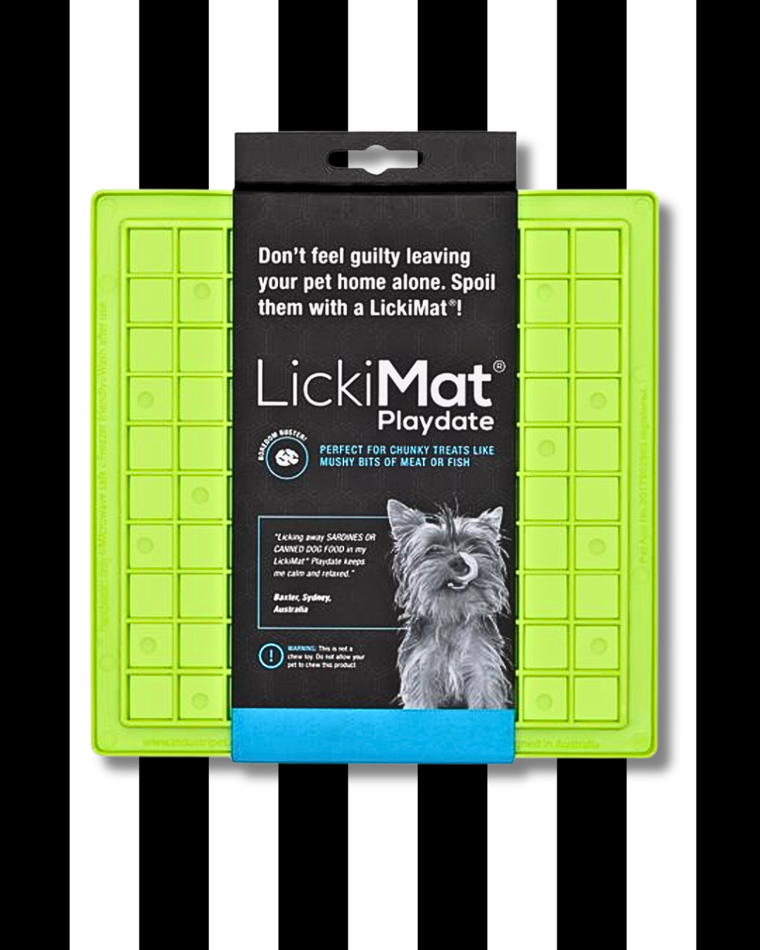 lickimat playdate slow feeder enrichment mats green