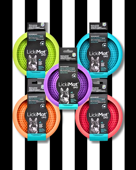 lickimat ufo green purple pink orange green slow feeder