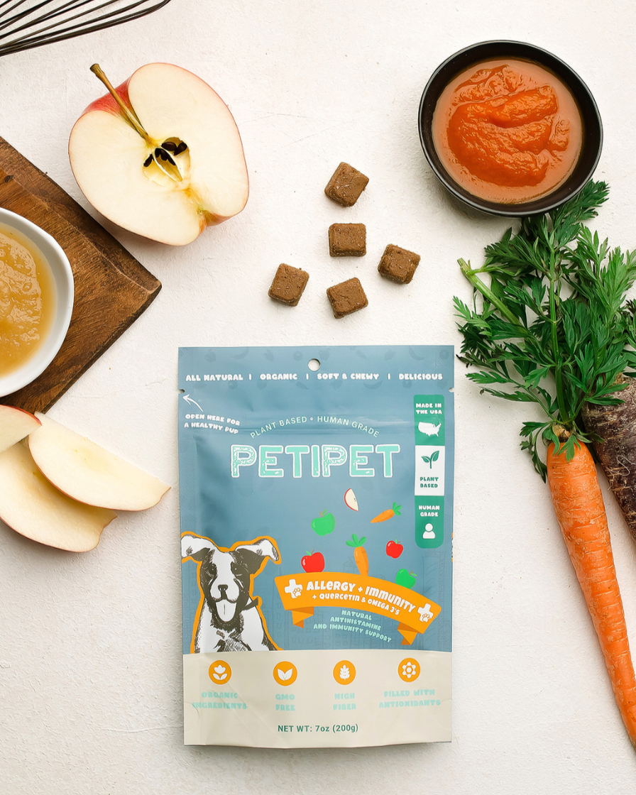 organic human grade plant based allergy immunity dog treat ingredients
