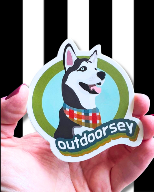 Outdoorsey Husky Dog Sticker Cute Stickers