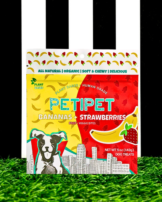 strawberry banana plant-based fruit veggie organic human grade dog treats